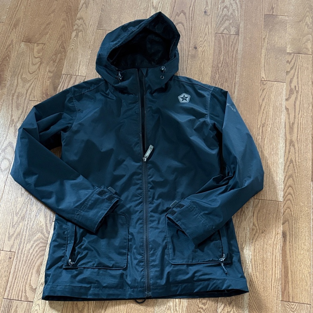 SESSIONS Black Terrain Snow Jacket with Logo Patch
